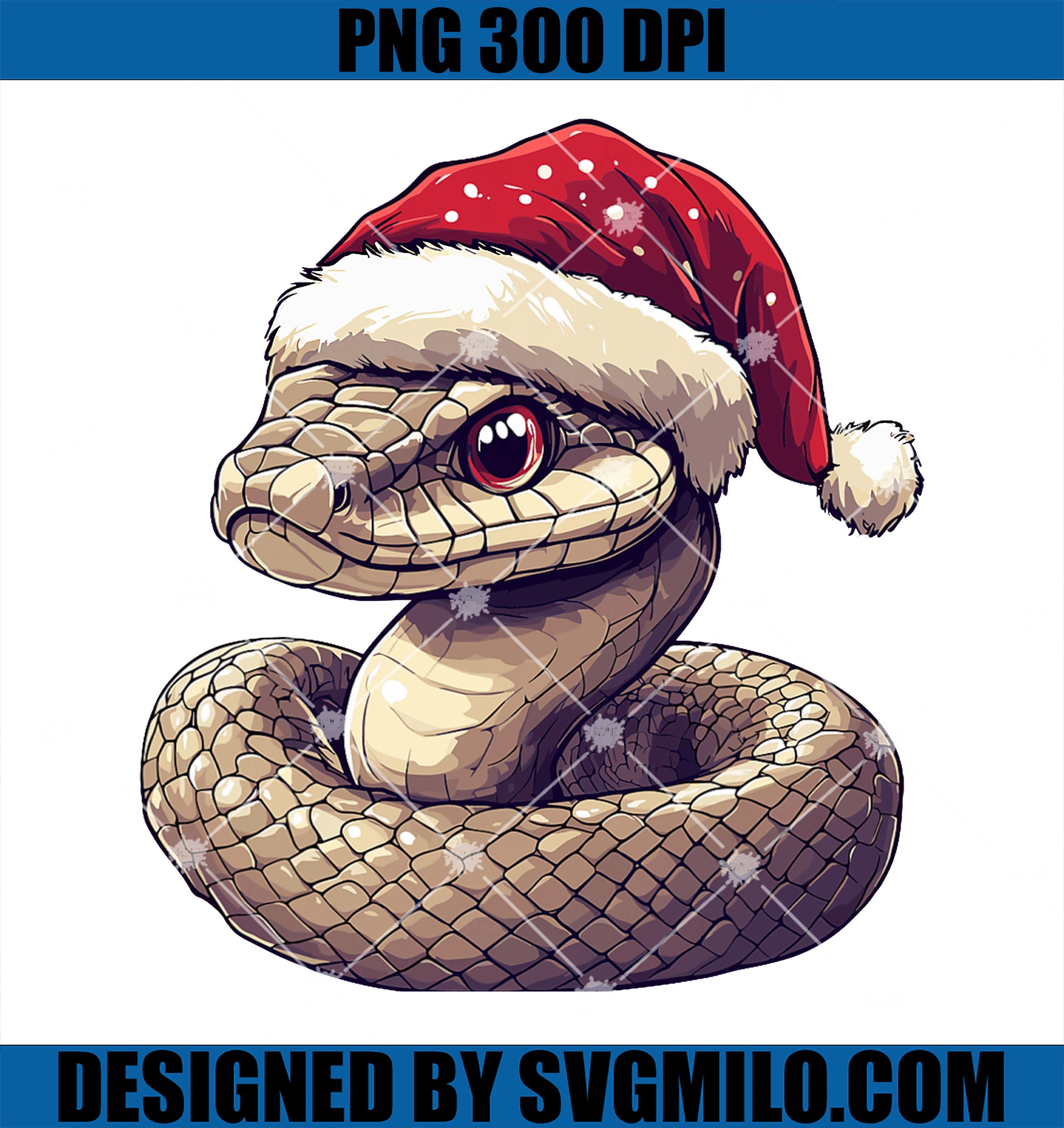 Xmas Snake Lovers Christmas Pajama Snake Santa Hat PNG