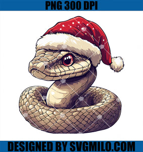 Xmas Snake Lovers Christmas Pajama Snake Santa Hat PNG