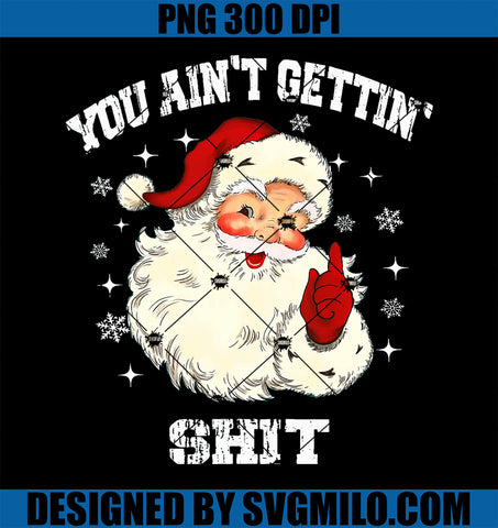 You Aint Getting Shit Funny Christmas PNG