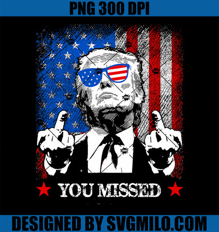 You Missed Trump Again In Golf Club 2024 US American Flag PNG