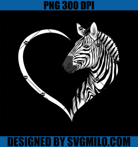 Zebra Shirts PNG, Heart Cute Zebra PNG