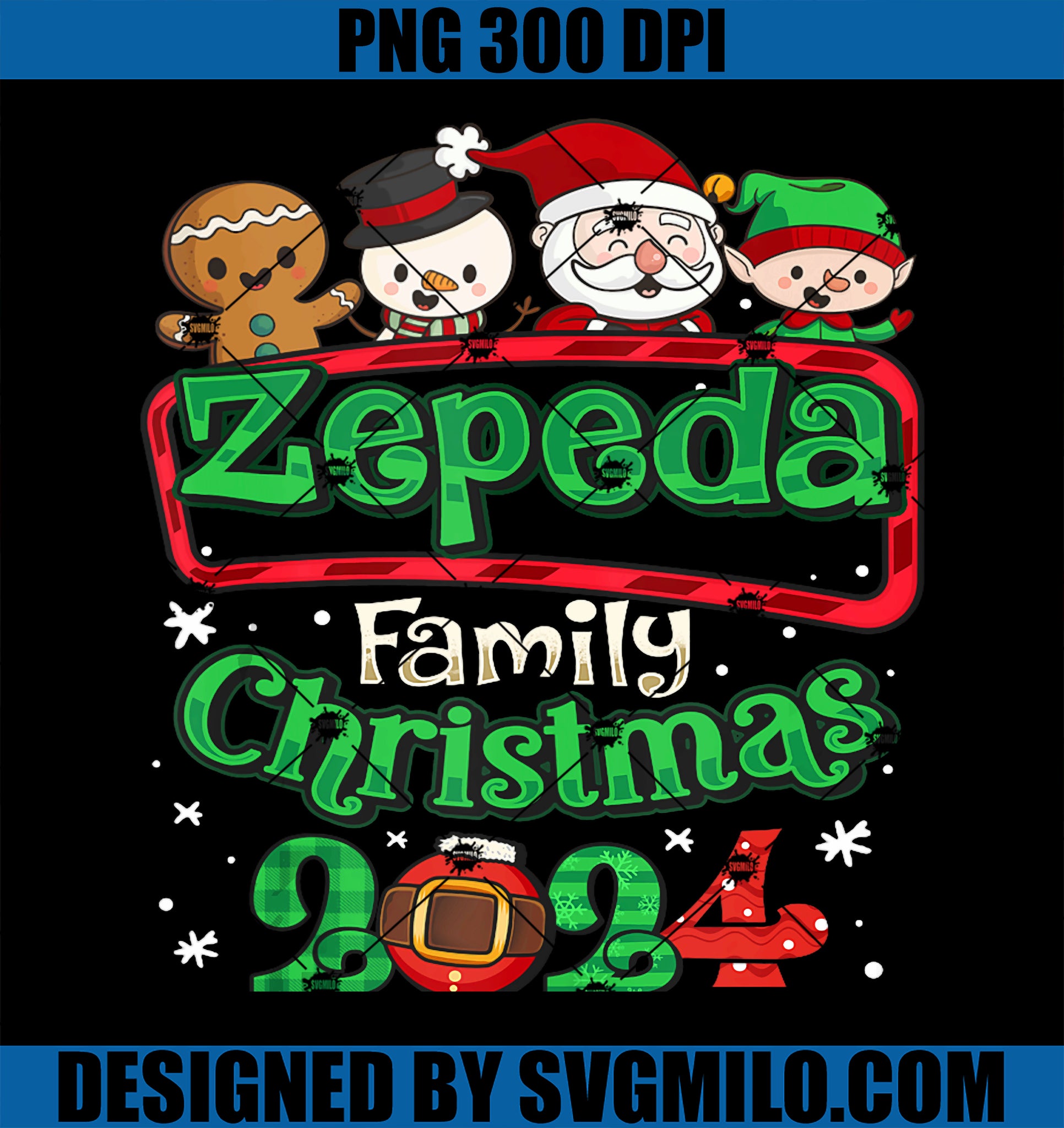 Zepeda Family Christmas 2024 PNG