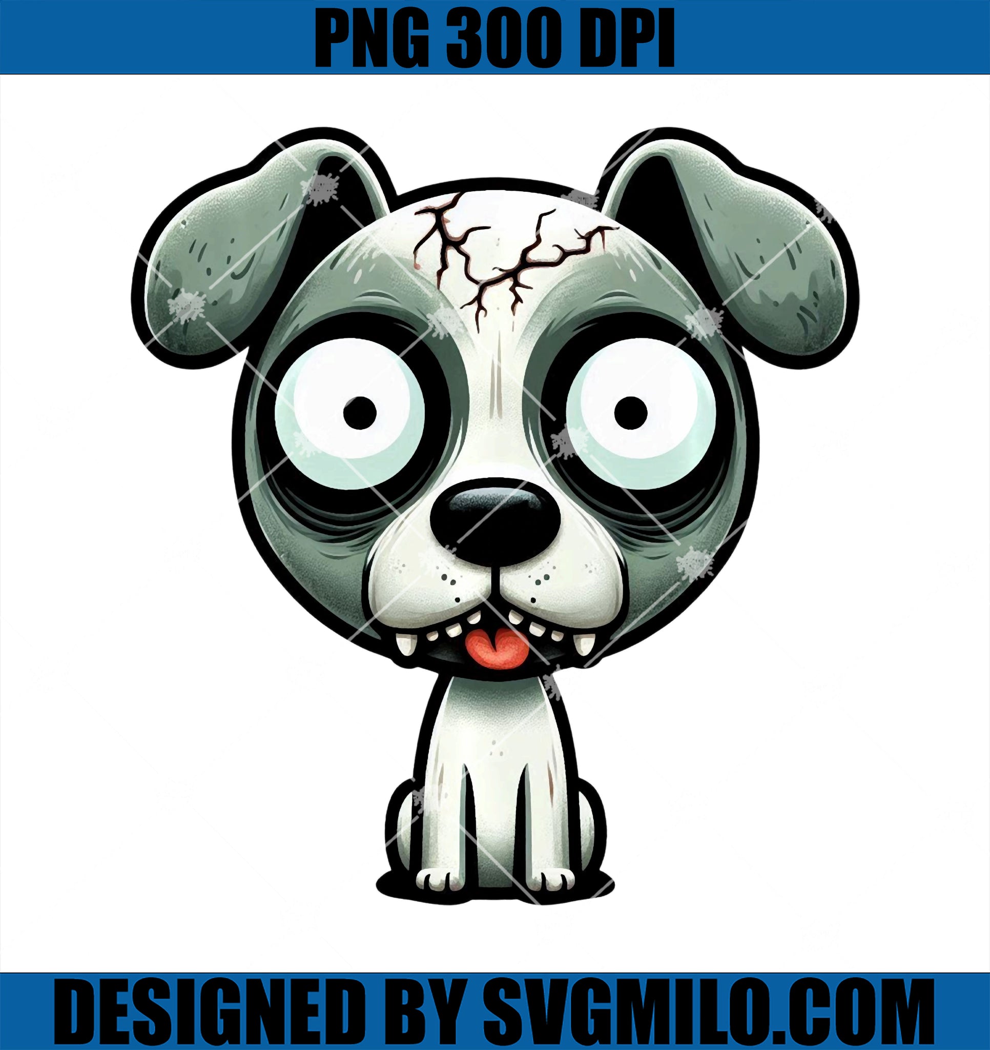 Zombie Dog Halloween PNG, Spooky & Funny Undead Pet PNG