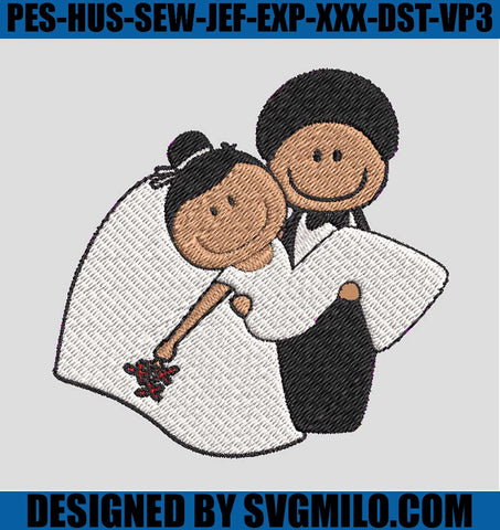 African-American-Wedding-Figure-Embroidery-Design