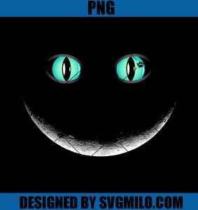 Alice in Wonderland PNG, Cheshire Cat Moon PNG