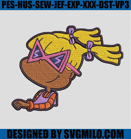 Angelica-Pickles-African-American-Rugrats-Embroidery-Design