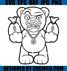 Angry-Teddy-Bear-Gangster-With-Bags-Of-Money-SVG_-Teddy-Bear-SVG