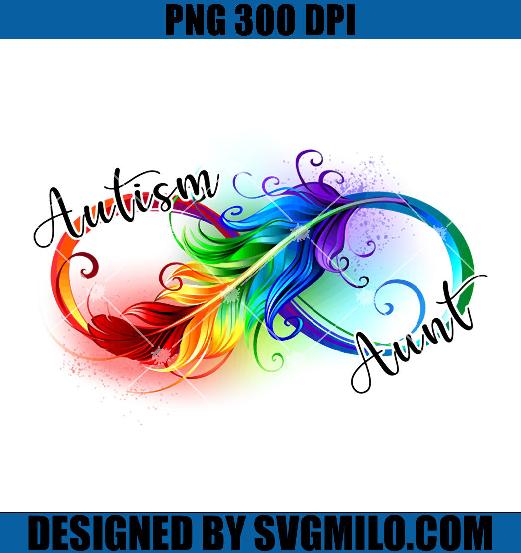 Autism Aunt PNG, Autism Rainbow Infinity Symbol PNG for Autism Infinity Symbol Printable Free