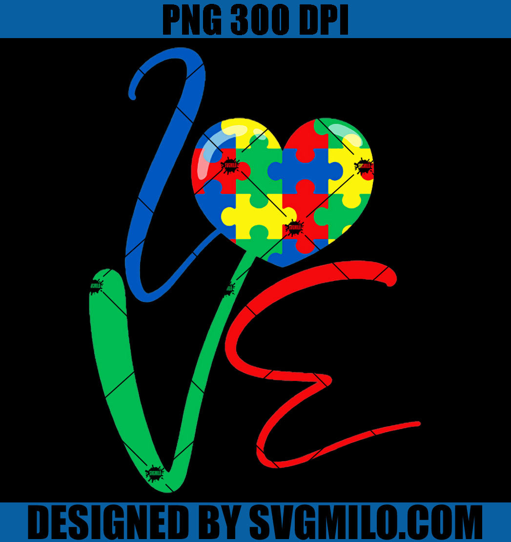 Autism Love Puzzle Autism Awareness PNG, Love Autism PNG