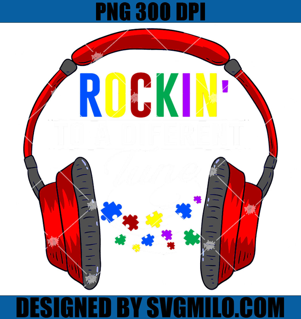 Autism Rockin To A Different Tune PNG, Autism Awareness PNG