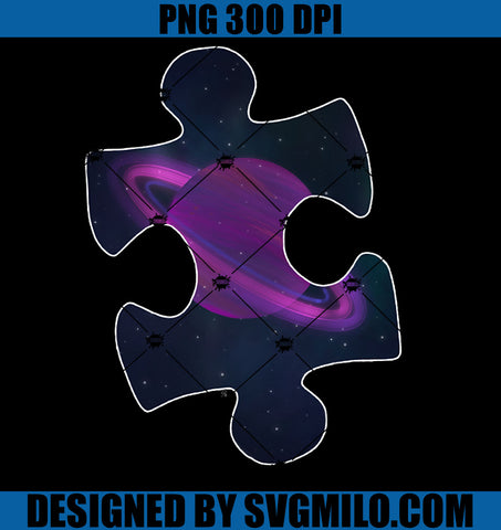 Autism Space Puzzle Piece PNG, Autism Awareness PNG