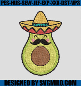 Avocado-Embroidery-Design