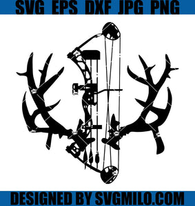 Bow-And-Antlers-Svg_-Hunting-Svg_-Deer-Svg