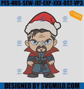 Baby Dr Strange Christmas Embroidery Design, Avengers  Xmas Doctor Strange Embroidery Design