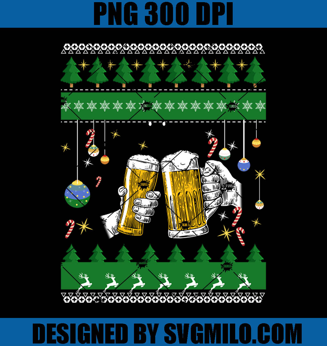 Beer Christmas PNG, Gift Christmas PNG, Xmas Beer PNG