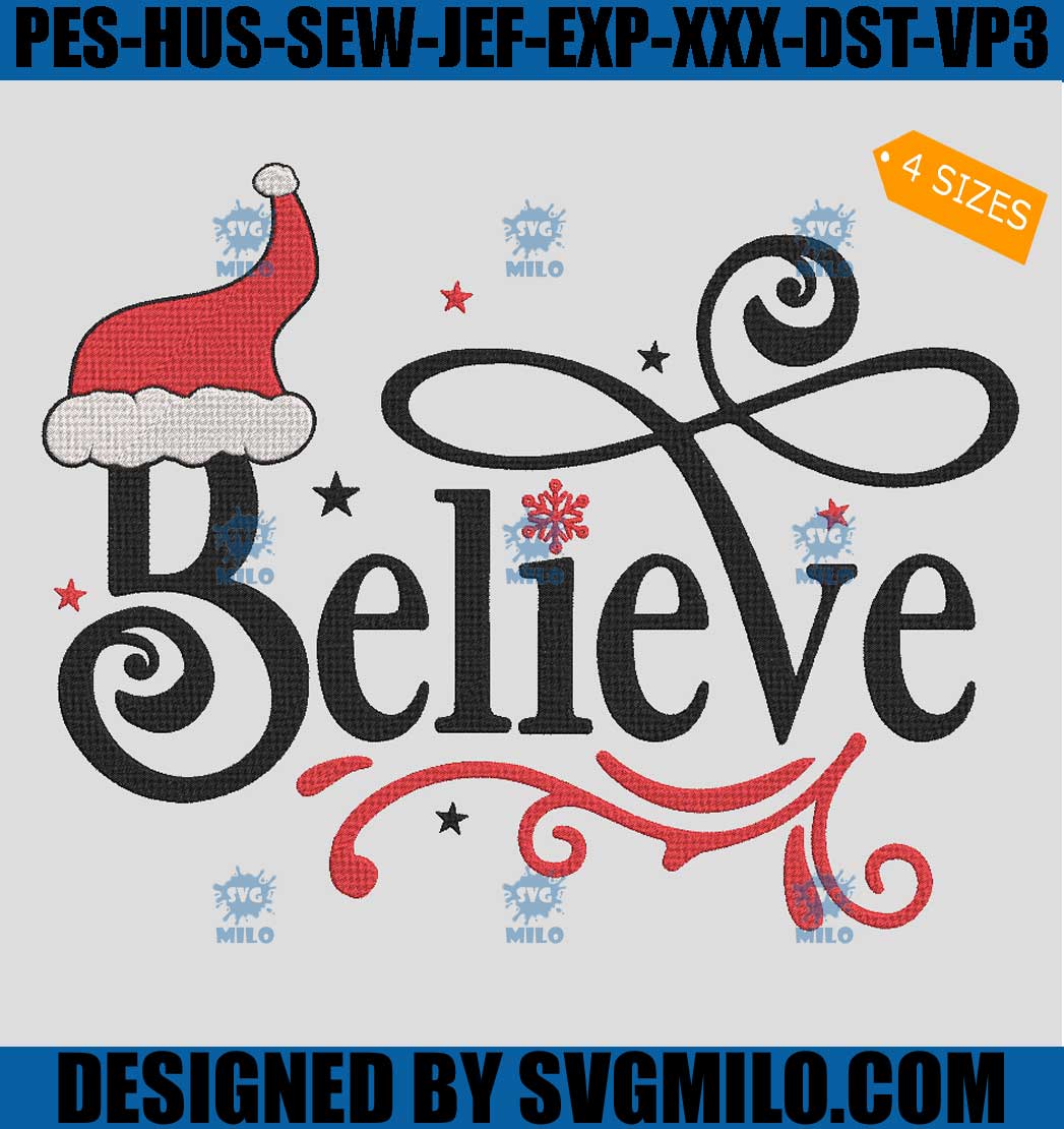    Believe-Snow-Christmas-Embroidery-Design_-Santa-Hat-Embroidery-Design