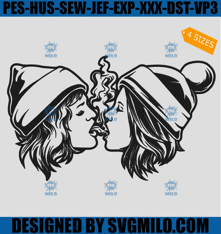 Best-Bud-Girl-Smoking-Embroidery-Design_-Girl-Smoking-Cannabis-Embroidery-Design