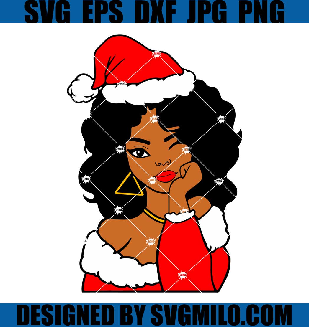 Black-Girl-Christmas-Svg_-Black-Woman-Svg_-Santa-Claus-Svg