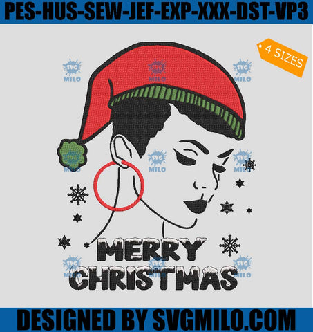 Black-Queen-Embroidery-Design_-Merry-Christmas-Snowflake-Embroidery-Design