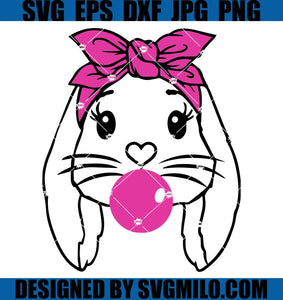 Bunny-With-Bubble-Gum-SVG_-Easter-SVG_-Easter-Bunny-SVG