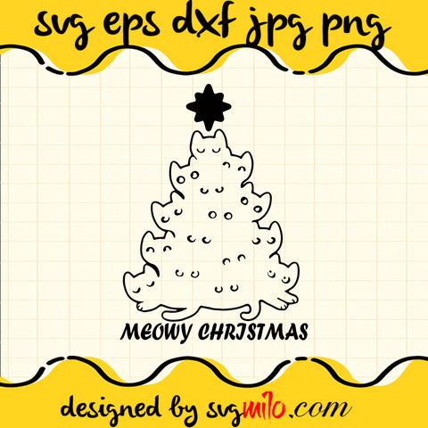 Cat Meowy Christmas SVG, Cat SVG, Christmas SVG