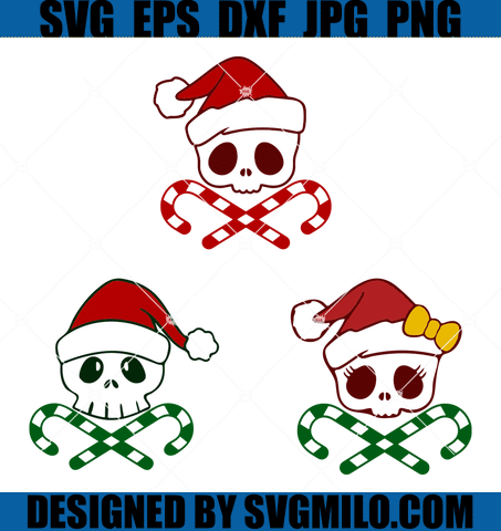 Candy-Cane-SVG-Skull-SVG-Christmas-SVG