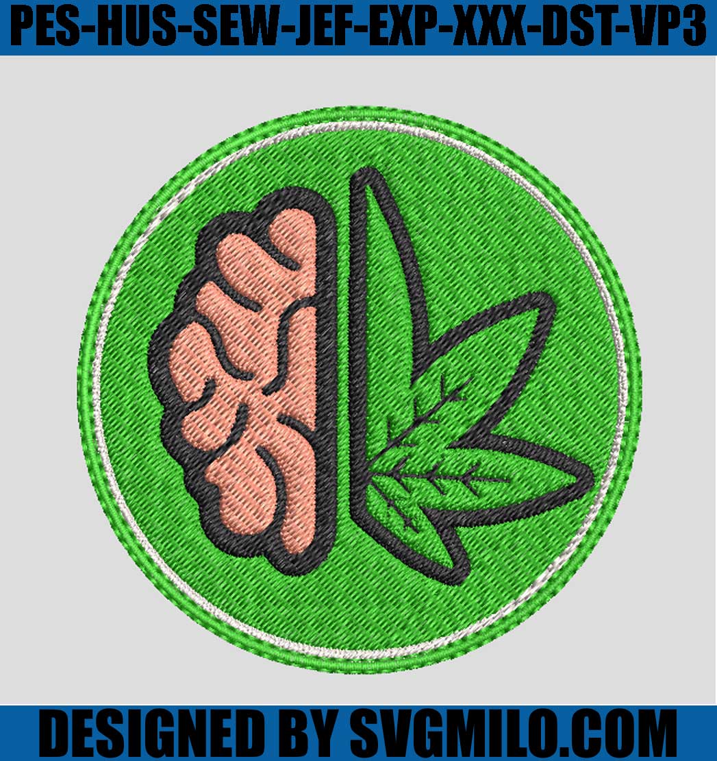 Cannabis-Brain-Embroidery-Design