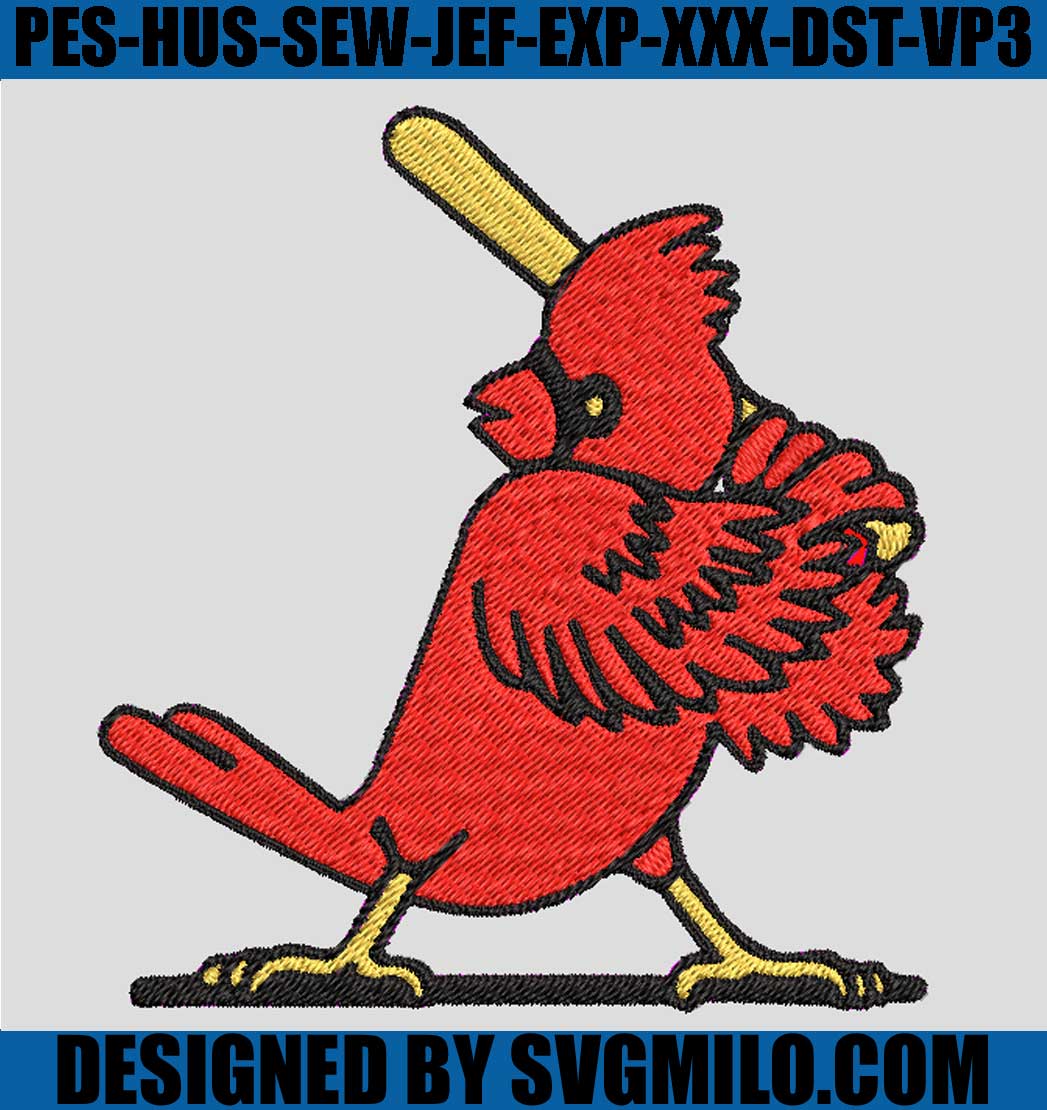 Cardinals-Bird-At-Bat-Steel-Embroidery-Design