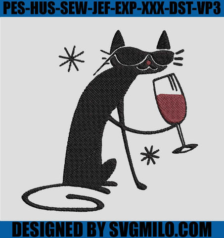 Cat-And-Wine-Make-Me-Happy-Embroidery-Design