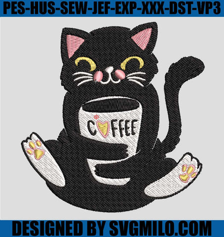 Cat-Love-Coffee-Embroidery-Design