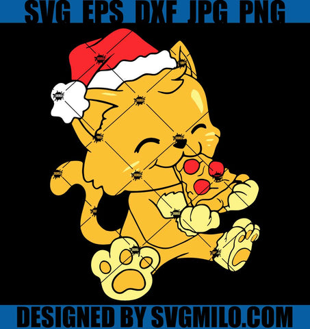Cat-Santa-Claus-Hat-Eating-Pizza-Svg_-Xmas-Svg_-Cat-Svg
