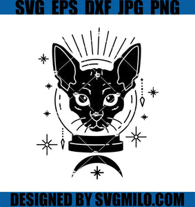Cat-Svg_-Magical-Cat-Svg_-Black-Cat-Svg_-Crystal-Ball-Svg