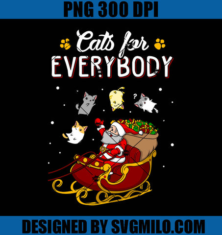 Cats For Every Body PNG, Santa Christmas PNG, Xmas PNG