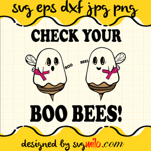 Check Your Boo Bees Breast Cancer Awareness Halloween