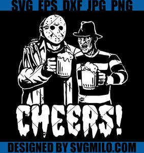 Cheers SVG, Halloween Beer SVG, Jason Voorhees SVG, Michael Myers SVG