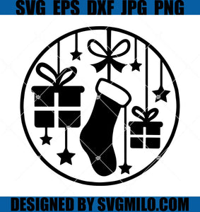 Chistmas Sock SVG, Chistmas SVG PNG EPS DXF Cricut Silhouette - SVGMILO