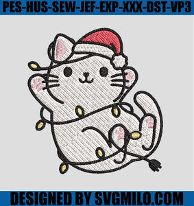 Christmas-Cat-Embroidery-Design