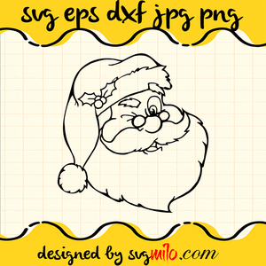 Christmas-Coloring SVG,-Santa-SVG
