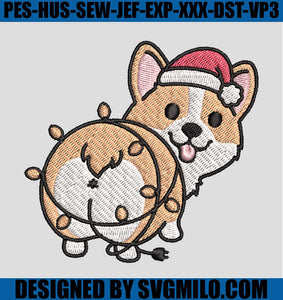 Christmas-Corgi-Embroidery-Design