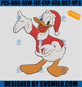 Christmas-Donald-Embroidery-Design_-Santa-Donald-Duck-Embroidery-Design
