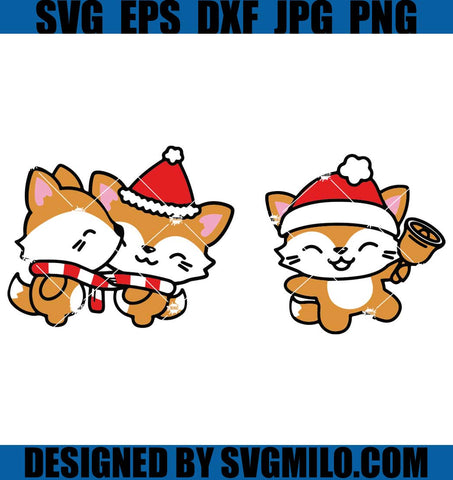 Christmas-Foxes-Bundle-Svg_-Cute-Foxes-Santa-Svg_-Xmas-Svg