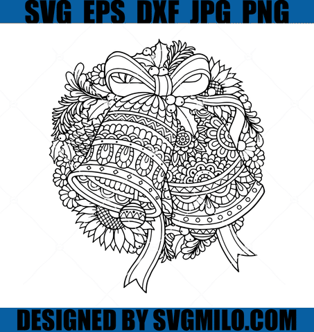 Christmas-Mandala-Svg-Christmas-Bells-Svg-Merry-Christmas-Svg