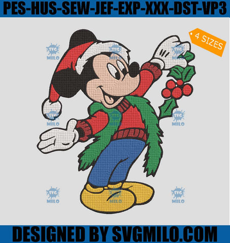 Christmas-Mickey-Mouse-Party-Embroidery-Design_-Mickey-Funny-Christmas-Embroidery-Design