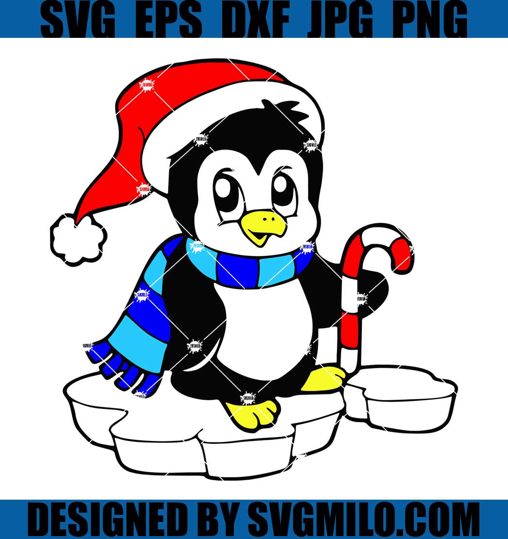 Christmas-Penguin-Svg_-Penguin-With-Santa-Hat-Svg_-Xmas-Svg