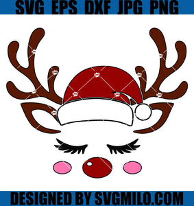 Christmas-Reindeer-Unicorn-Holly-Face-Svg_-Xmas-Svg