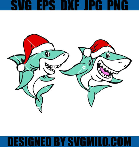 Christmas-Shark-Bundle-Svg_-Baby-Shark-Svg_-Santa-Hat-Svg_-Xmas-Svg