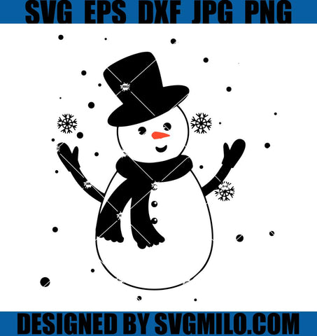 Snowman-With-Snowflakes-Svg_-Snowman-Svg_-Baby-Christmas-Svg