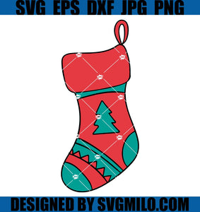 Christmas-Stocking-With-Pine-Pattern-Svg_-Stocking-Svg_-Xmas-Svg