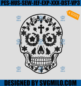    Christmas-Sugar-Skull-Embroidery-Design_-Skull-Xmas-Embroidery-Design