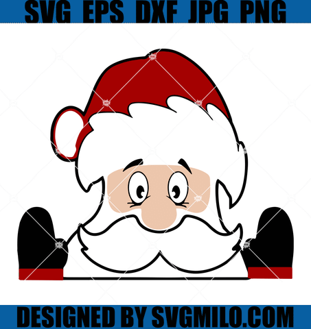 Santa-Claus-Christmas-Svg-Peeping-Santa-Svg